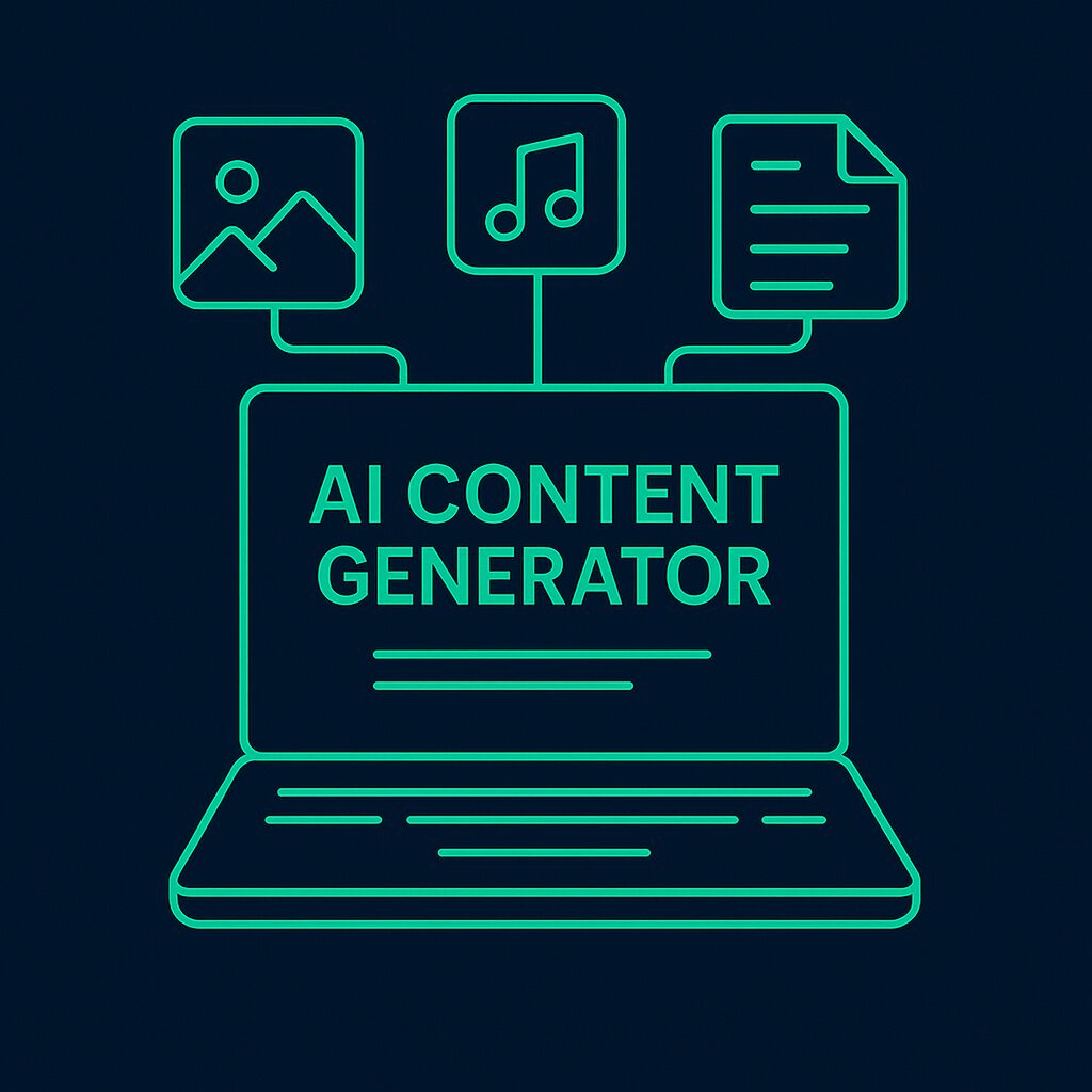 AI content generator interface with text blocks