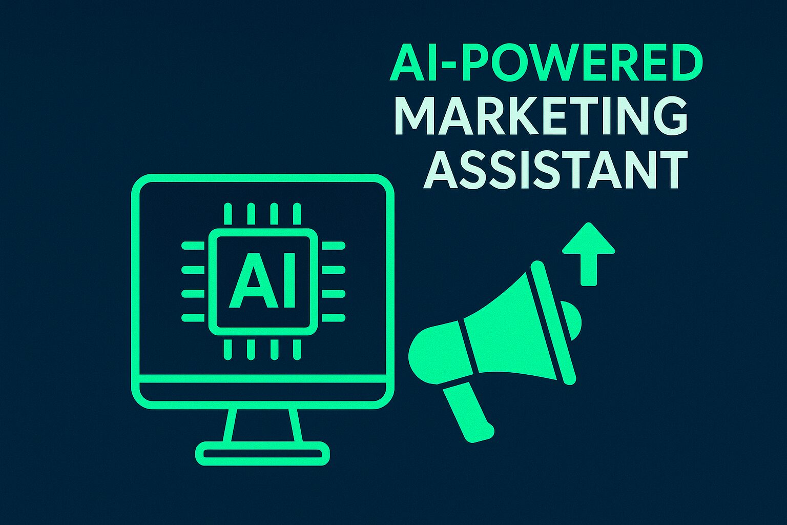 AI marketing assistant UI with campaign metrics