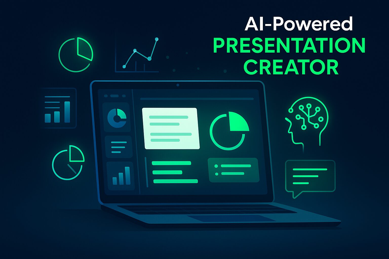 AI-Powered Presentation Creator dashboard mockup
