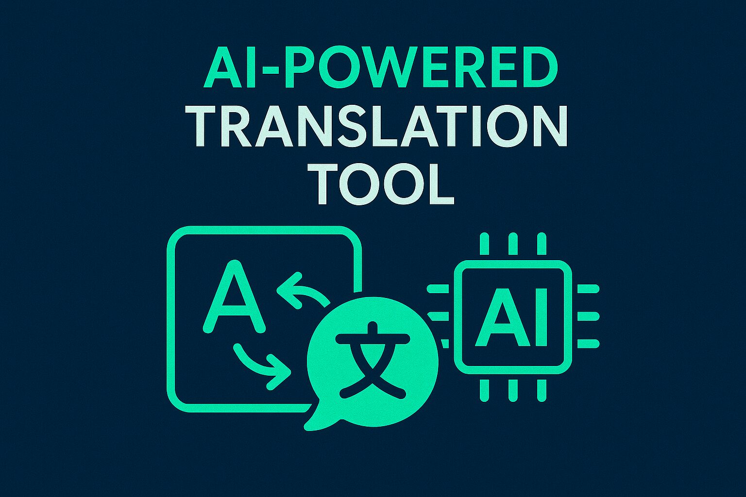 AI translation interface with multiple languages
