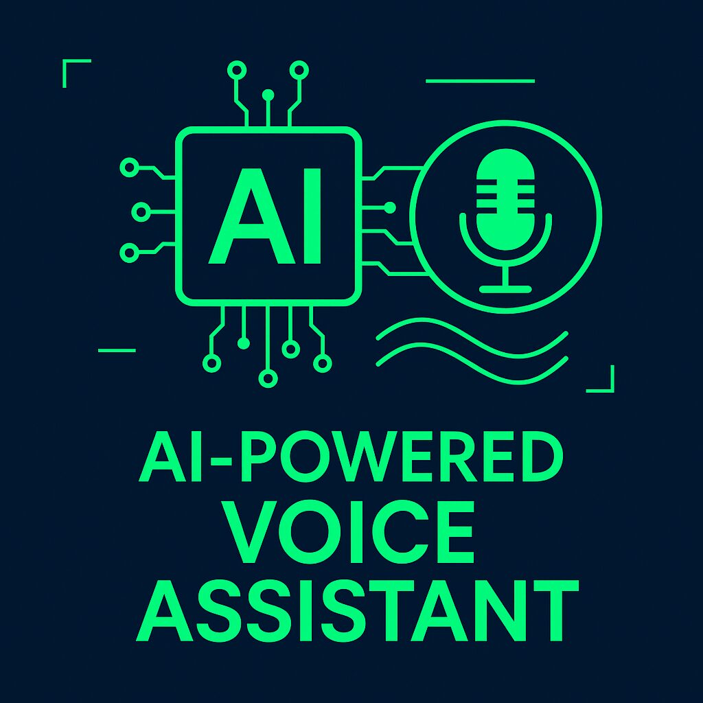 AI voice assistant interface with waveform